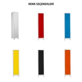 Jessan Ofis Tekli Soyunma Dolabı Gri-Kırmızı thumbnail 4