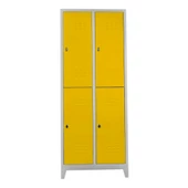 Jessan Ofis 4 lü Eko Soyunma Dolabı Gri-Sarı - 1