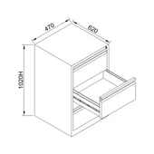 Jessan Ofis 3 lü Klasör Dolabı Gri thumbnail 5