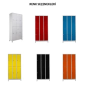 Jessan Ofis 6 Lı Eko Soyunma Dolabı Gri-Kırmızı thumbnail 4