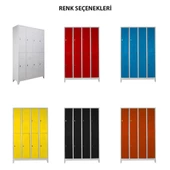 Jessan Ofis 8 li Soyunma Dolabı Gri-Mavi - 5