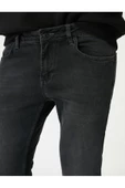 Erkek Siyah Slim Fit Kot Pantolon - Brad Jean - 5
