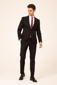 Slim Kalıp Düz Takım Elbise - 1