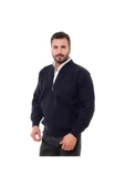 ASTARLI ÇELİK ÖRME CASUAL RAHAT KALIP HIRKA MONT LACİVERT - 1