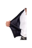 ASTARLI ÇELİK ÖRME CASUAL RAHAT KALIP HIRKA MONT LACİVERT - 4