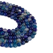 Gerçek Doğaltaş Akik Kaplangözü Lapis Kuvars Oniks 8mm Seçenekli - 5