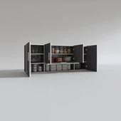 Kenzlife hazır mutfak acus22 gri 060*150*22 mutfak banyo dolabı kapaklı raflı thumbnail 2