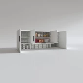 Kenzlife hazır mutfak acus22 byz 060*150*22 mutfak banyo dolabı kapaklı raflı thumbnail 3