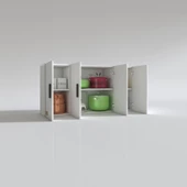 Kenzlife hazır mutfak merlanda byz 060*120*22 mutfak banyo dolabı kapaklı raflı - 2