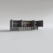 Kenzlife hazır mutfak perenna gri 060*180*22 mutfak banyo dolabı kapaklı raflı thumbnail 2