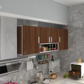 Kenzlife hazır mutfak packey cvz 060*180*22 mutfak banyo dolabı kapaklı raflı thumbnail 1