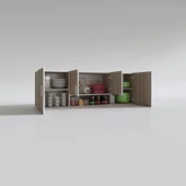 Kenzlife hazır mutfak packey crd 060*180*22 mutfak banyo dolabı kapaklı raflı thumbnail 3