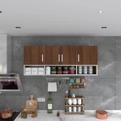 Kenzlife hazır mutfak konsta cvz 060*150*22 mutfak banyo dolabı kapaklı raflı thumbnail 4