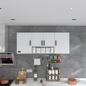Kenzlife hazır mutfak floro22 byz 060*150*22 mutfak banyo dolabı kapaklı raflı - 4