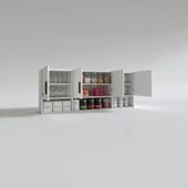 Kenzlife hazır mutfak konsta byz 060*150*22 mutfak banyo dolabı kapaklı raflı thumbnail 3