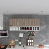 Kenzlife hazır mutfak konsta crd 060*150*22 mutfak banyo dolabı kapaklı raflı thumbnail 4