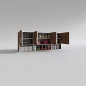 Kenzlife hazır mutfak konsta cvz 060*150*22 mutfak banyo dolabı kapaklı raflı thumbnail 3
