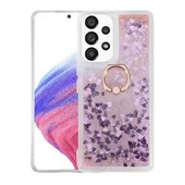 Samsung Galaxy A73 Kılıf Sulu Simli Akışkan Silikon - 3