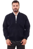 BLUESMODA ASTARLI CEPLİ FARMUARLI ÇELİK ÖRME CEKET HIRKA SİYAH - 3