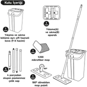 SMARTER TABLET MOP 4 ADET MİKROFİBER MOP TEMİZLİK SETİ (Yeşil) - 2
