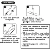 SMARTER TABLET MOP 4 ADET MİKROFİBER MOP TEMİZLİK SETİ (Yeşil) - 3
