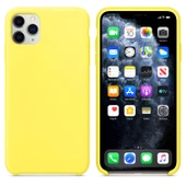 Apple iPhone 11 Pro Altı Açık Liquit Lansman Silikon Limon Sarısı - 1