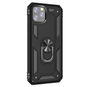 Apple iPhone 11 Pro Max Yüzüklü Tank Kılıf Siyah - 2