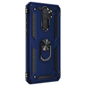 Xiaomi Redmi Note 8 Pro Yüzüklü Tank Kılıf Lacivert - 1