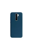 Xiaomi Redmi Note 8 Pro İçi Kadife Silikon Kılıf Lacivert - 1
