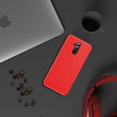 Huawei Mate 20 Lite İnce Mat Silikon Kılıf Kırmızı - 3