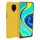 Xiaomi Redmi Note 9 Pro Max İnce Mat Silikon Kılıf Sarı - 1