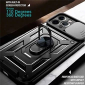 Kızaklı Tank Kılıf Apple iPhone 11 Pro Kırmızı - 2