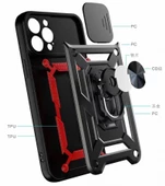 Kızaklı Tank Kılıf Apple iPhone 11 Pro Kırmızı - 3