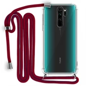 Xiaomi Redmi Note 8 Pro Boyun Askılı Şeffaf Tank Kılıf - 1