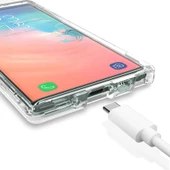Samsung  Note 10 Plus Çift Taraflı Silikon Kılıf Şeffaf - 4