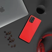 Samsung Galaxy A72 İnce Mat Silikon Kılıf Kırmızı thumbnail 3