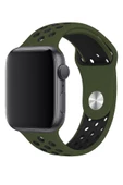 Apple Watch Series 3 38 MM Fileli Kordon Haki-Siyah - 2