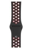 Apple Watch Series 3 42 MM Fileli Kordon Siyah-Kırmızı - 1