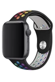 Apple Watch Series 3 42 MM Fileli Kordon Siyah-Renkli thumbnail 3