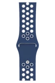 Apple Watch Series 4 38 MM Fileli Kordon Lacivert-Beyaz - 1