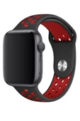 Apple Watch Series 5 44 MM Fileli Kordon Siyah-Kırmızı - 3