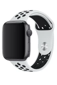 Apple Watch Series 6 42 MM Fileli Kordon Beyaz-Siyah thumbnail 2