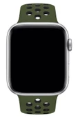 Apple Watch Series 7 45 MM Fileli Kordon Haki-Siyah - 3