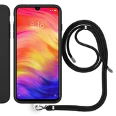 Xiaomi Redmi 9A İp Askılı Silikon Kılıf Siyah - 1