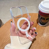 Apple iPhone 11 Pro Magsafe Şeffaf Silikon Kılıf - 1