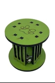 BUFFER®  Mini Silindir Eğlenceli Renkli Sağlam Küçük Pati İzi Şekilli Kedi Oyuncağı - 7