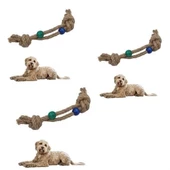 BUFFER® Diş Kaşıma İpi Köpek Oyuncağı Diş Güçlendirme Temizleme İpi Köpek Oyun Halatı - 5