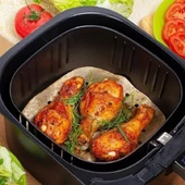 50 Adet Air Fryer Pişirme Kağıdı Tek Kullanımlık Hava Fritöz Yapışmaz Yağlı Kağıt Delikli Model thumbnail 8