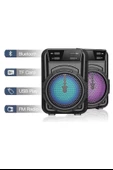BUFFER® Mini Işıklı Hoparlör Bluetooth Wireless Hoparlör Yüksek Ses Hoparlö - 7