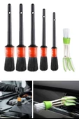 BUFFER® Yumuşak Kıllı İç Ve Dış Temizlik İçin 5+1 Detaylı Araç Oto Temizlik Bakım Fırça Seti - 9